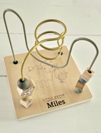 Little Dutch Little Farm activiteitenkubus met naam en geboortegegevens