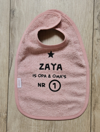 Slab met naam ''is opa & oma's nr. 1'' - Diverse kleuren