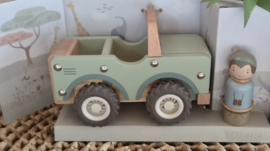 Little Dutch houten safari jeep met POPPETJE(met naam)