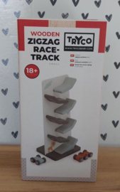''Tryco'' houten zigzagbaan  (met geboortegegevens)