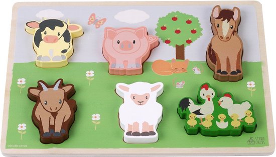 Studio Circus houten dierenpuzzel  met naam