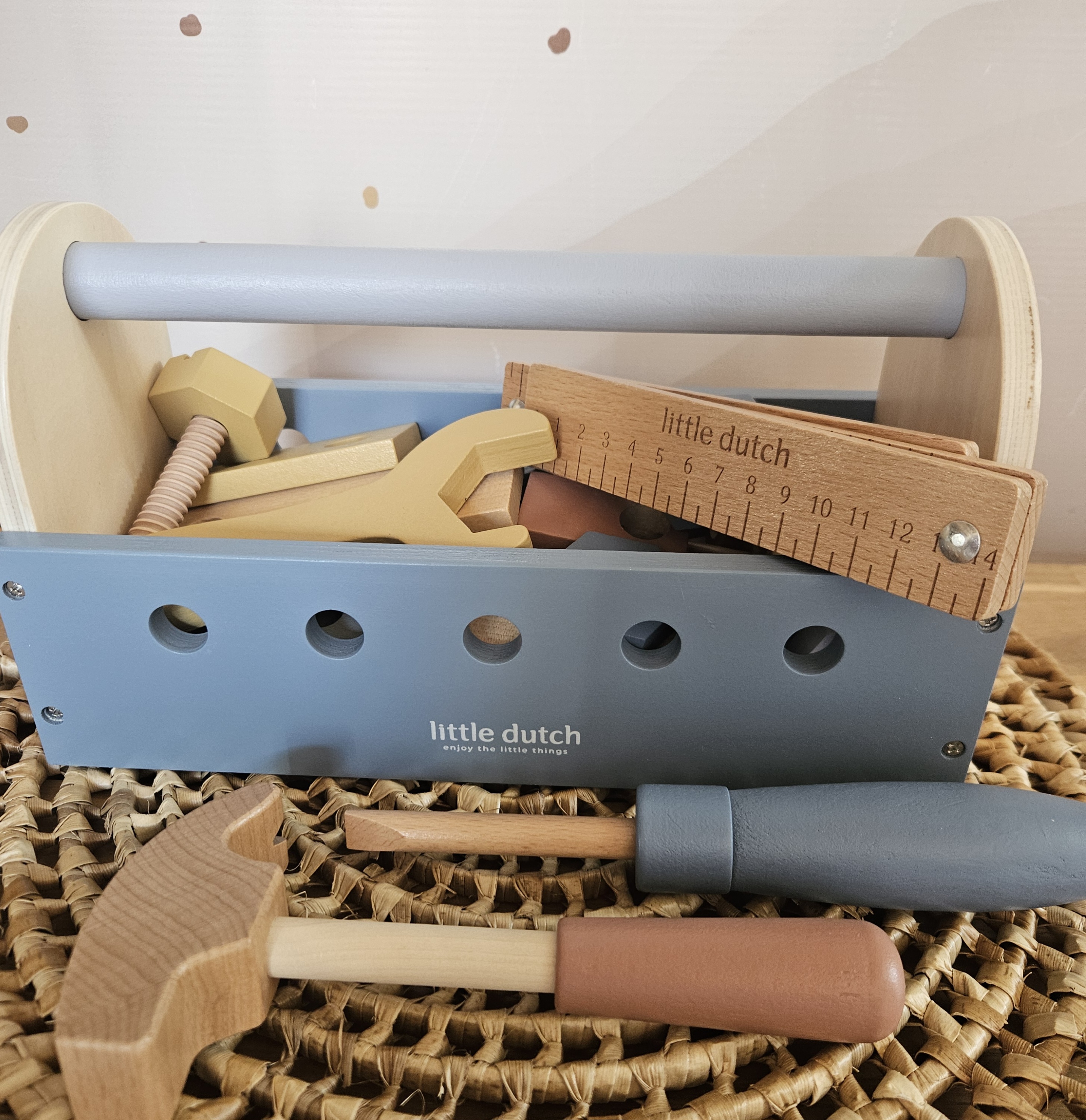 Little Dutch houten gereedschapskist met naam