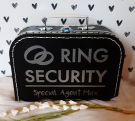 Ring Security koffertje - Koffertje Ring Beveiliger bruiloft ( met naam)