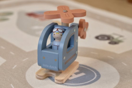 Little Dutch houten helikopter met poppetje  (met naam)