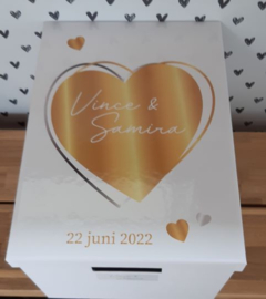 Herinneringsdoos voor bruiloft 'hart'