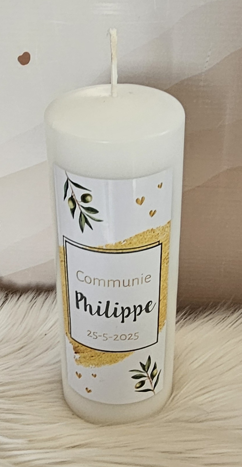 Communie kaars Olive