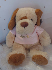 Knuffel hond met  naam 45 cm