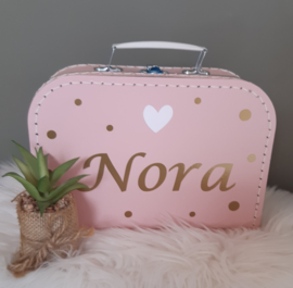Koffertje met naam Dots meisje