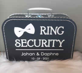 Ring Security koffertje met naam - Koffertje Ring Beveiliger bruiloft (met naam)