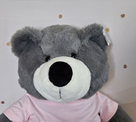 Knuffel beer grijs met of zonder naam