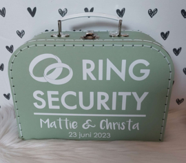 Ring Security koffertje - Met namen bruidspaar