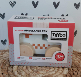 ''Tryco'' houten ambulance (met naam)