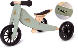Kinderfeets 2-in-1 houten loopfiets & driewieler met naam - Sage