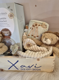 Little Dutch Safari Leeuw cadeaupakket met naam