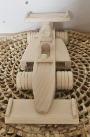 Houten Formule 1 racewagen (met naam)