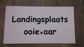 Bordje landingsplaats ooievaar