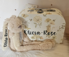 gepersonaliseerd Jollein koffertje met knuffel