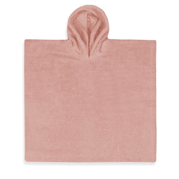 Funnies badstof badponcho  L - sandstone pink (met naam)