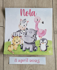 Stickerset van geboortekaartje  voor ikea-stoeltje