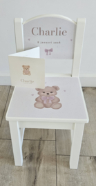 Geboortestoeltje met geboortekaartje (dichte rugleuning)