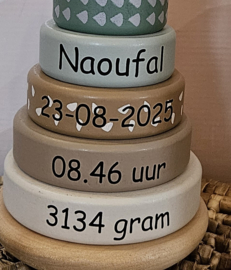 Jollein houten tuimelstapelaar met naam - Jungle Jambo -