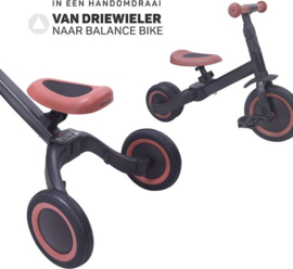 KAYA 4 in 1 driewieler met naam antraciet