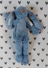 ''Happy Horse'' tiny konijn Richie knuffel met NAAM blauw