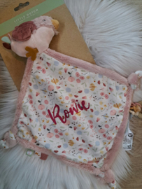 Little Dutch  knuffeldoekje ''Flowers & Butterflies'' met NAAM