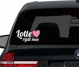 Autosticker met hart - Jongen of Meisje