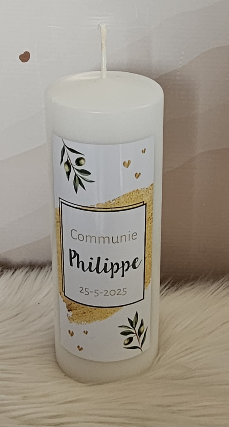 Communie kaars Olive