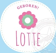 Geboorte Raamsticker bloem - meisje