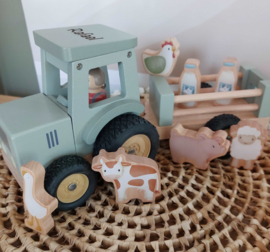 Little Dutch  ''Little Farm'' tractor met trailer (met naam)