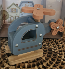 Little Dutch houten helikopter met poppetje  (met naam)