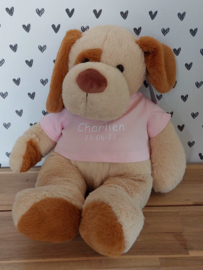 Knuffel hond met  naam 45 cm