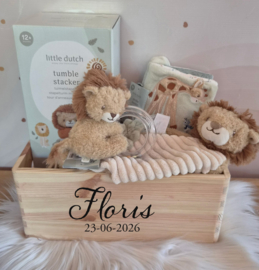 Little Dutch Safari Leeuw cadeaupakket met naam