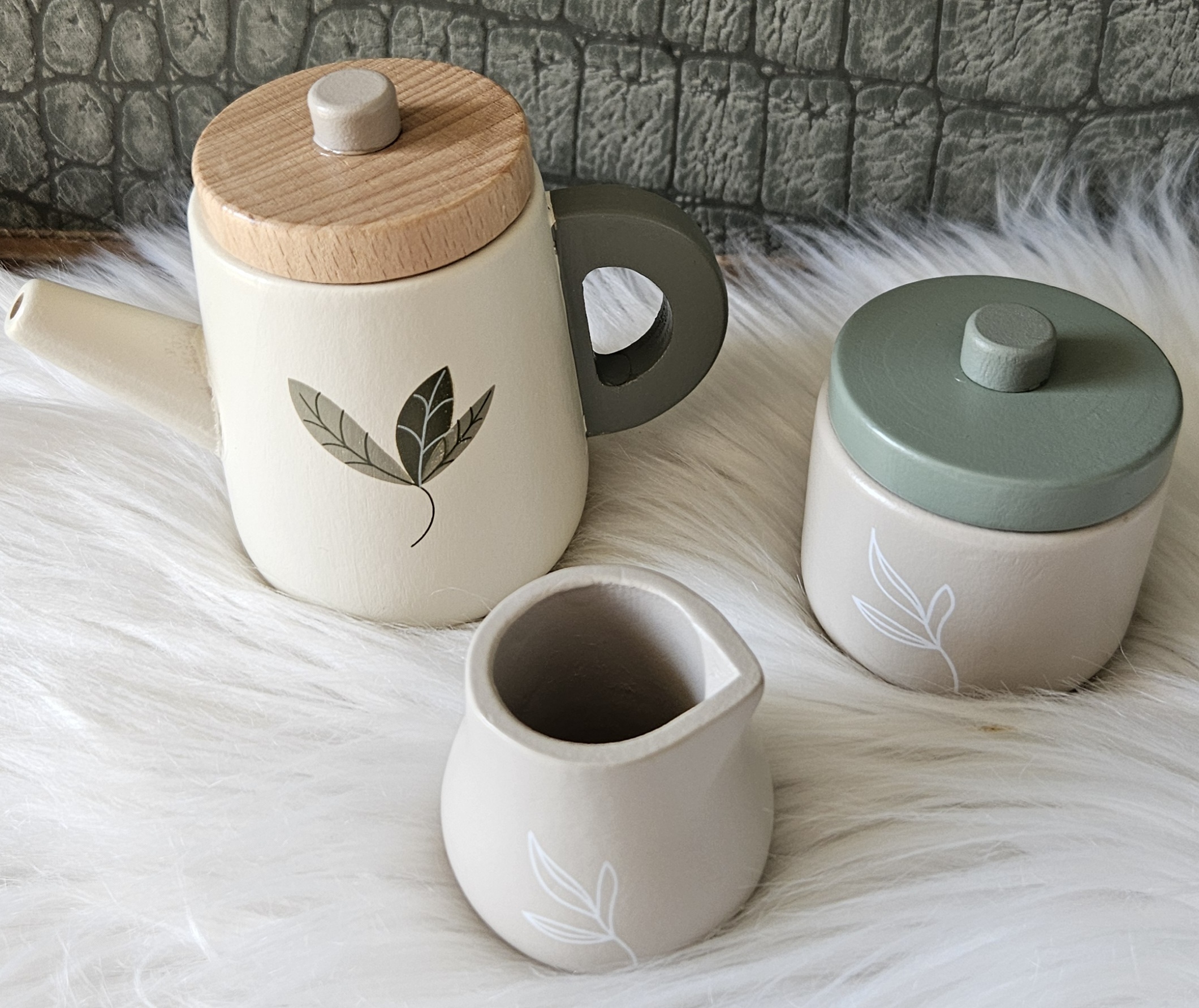 Label Label theeservies Olijf met naam