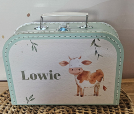 Koffertje met naam  Koe