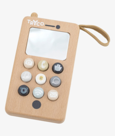 ''Tryco'' houten telefoon (met naam)
