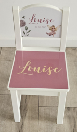 Geboortestoeltje met geboortekaartje (dichte rugleuning)