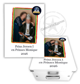 Bewaar-, herinneringsdoos Carnavals kleurenkader