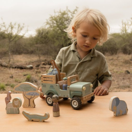 Little Dutch grote houten safari jeep met DIEREN (met naam)