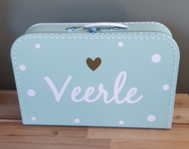 Koffertje met naam Dots meisje