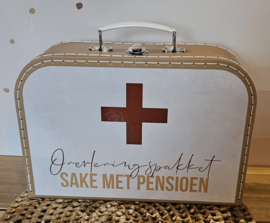 Pensioenkoffertje overlevingspakket met naam