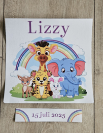 Stickerset van geboortekaartje  voor ikea-stoeltje