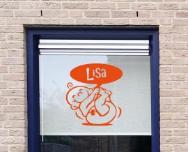 Geboortesticker lachende baby