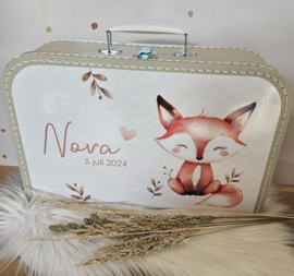 Koffertje met naam Schattig vosje