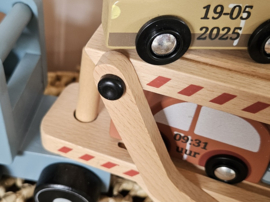 Little Dutch truck met oplegger en naam