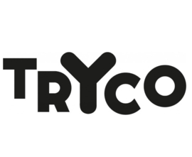 ''Tryco'' houten rollende rammelaar (met naam)