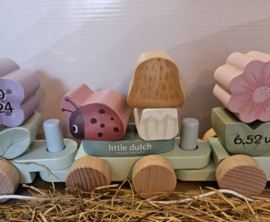 Little Dutch Fairy Garden blokkentrein EGEL met geboortegegevens
