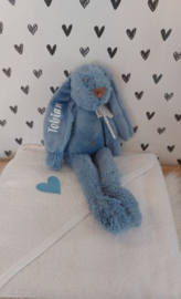 ''Happy Horse'' tiny konijn Richie knuffel met NAAM blauw